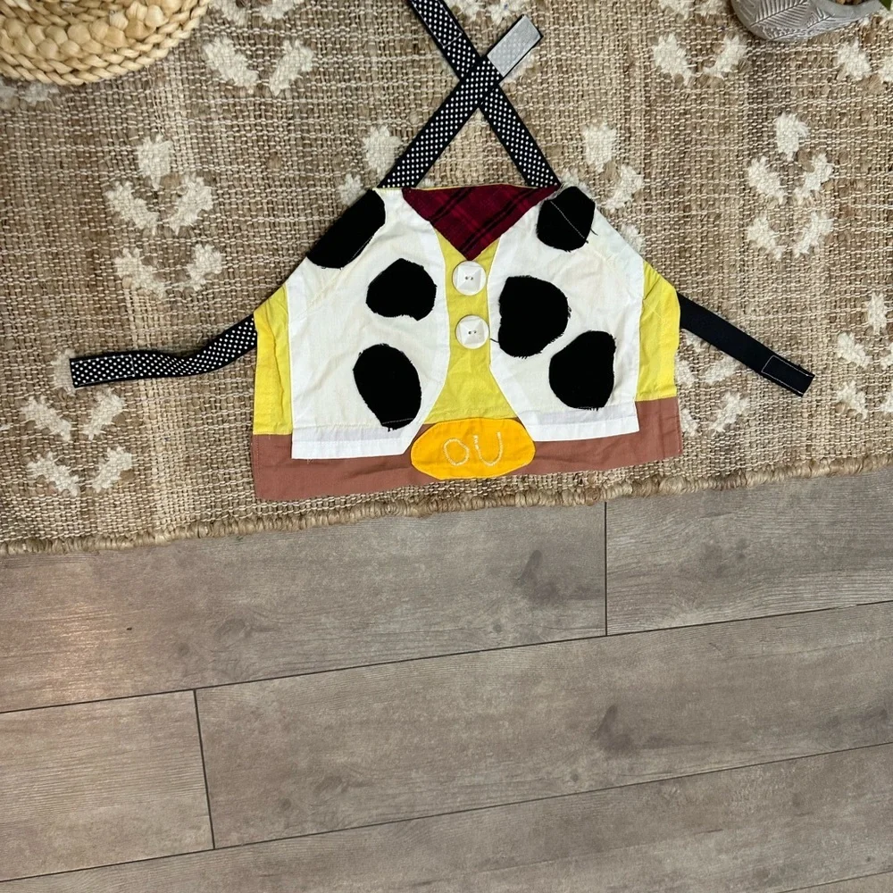 Handmade Baby Cow Print Apron for Newborn Photos / Halloween Costume